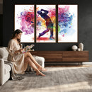 Colorful Golfer Swing Wall Art Canvas Print - Ready to Hang,