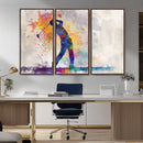 Watercolor Golf Swing Wall Art Canvas Print | Vibrant