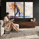 Watercolor Golf Swing Wall Art Canvas Print | Vibrant