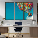 Carl Fredricksen, Up Movie Wall Art, Colorful Balloon House