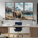 Bear and Baby Bear Wall Art Canvas Print