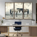 Chines Style Majestic Horses Wall Art | Ready to Hang and