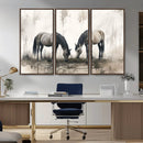 Chines Ink Style Vintage Horses Wall Art Canvas Print for by MyGreatCanvas | Canvas Wall Art Prints | Photo Prints & Wall Decor