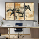 Chines Style Running Horse Western Wall Art | Farmhouse Wall