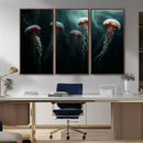 Abstract Jellyfish Wall Art Canvas Print