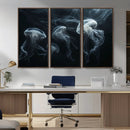 Jellyfish Wall Art Canvas Print, Elegant Wall Decor