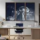 Jellyfish Wall Art Canvas Print, Modern Abstract Jellyfish