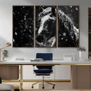 Winter Horse Wall Art | Black and White Horse Print | Ready by MyGreatCanvas | Canvas Wall Art Prints | Photo Prints & Wall Decor
