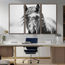 Western Wall Art | Black and White Winter Horse Wall Art | by MyGreatCanvas | Canvas Wall Art Prints | Photo Prints & Wall Decor