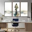 Abstract Jesus Wall Art Canvas Print, Christian Wall Art,