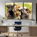 Curious Cows Farmhouse Wall Art | Ready to Hang and Framed