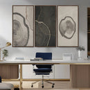 Minimalist Tree Rings Wall Art | Modern Abstract Canvas