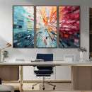 Radiant Bloom Abstract Floral Wall Art Canvas Print -