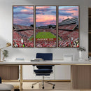 Carter-Finley Stadium Art Sunset Game Triple Canvas Wall Art by MyGreatCanvas | Canvas Wall Art Prints | Photo Prints & Wall Decor