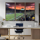 Eugene Autzen Stadium Canvas Wall Art Print – Sunset Over