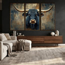 Texas Western Wall Art Canvas Print - Abstract Cow Longhorn by MyGreatCanvas | Canvas Wall Art Prints | Photo Prints & Wall Decor