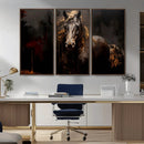 Abstract Black Horse Canvas Print for Farmhouse Wall Art | by MyGreatCanvas | Canvas Wall Art Prints | Photo Prints & Wall Decor