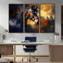 Abstract Horse Art Print - Abstract Canvas Wall Art |