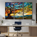 Mosaic Tree Wall Art | Ready to Hang Stained Glass Style