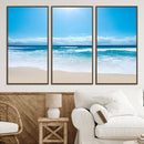 Wall Art Canvas Print Shiny Blue Sea and Beach by MyGreatCanvas | Canvas Wall Art Prints | Photo Prints & Wall Decor