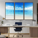 Beach Scene Canvas Wall Art Print – Tranquil Ocean Horizon by MyGreatCanvas | Canvas Wall Art Prints | Photo Prints & Wall Decor