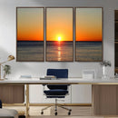 Golden Horizon Sunset Over Ocean Wall Art Canvas Print – by MyGreatCanvas | Canvas Wall Art Prints | Photo Prints & Wall Decor