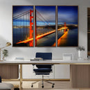 Large Wall Art San Francisco Canvas Print - Wonderful Golden