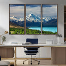 Mount Cook and Lake Pukaki Canvas Wall Art Print – Majestic by MyGreatCanvas | Canvas Wall Art Prints | Photo Prints & Wall Decor
