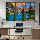 Canadian Rockies Moraine Lake Wall Art Canvas Print, Pine
