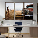 Old Rustic Classic Car Wall Art Canvas Print