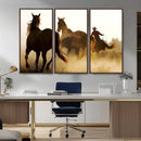 Horses and Cowboys Wall Art Canvas Print by MyGreatCanvas | Canvas Wall Art Prints | Photo Prints & Wall Decor