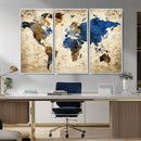 World Map Canvas Print – Detailed Map of the World Wall Art by MyGreatCanvas | Canvas Wall Art Prints | Photo Prints & Wall Decor