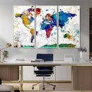 World Map Canvas Print – Detailed Map of the World Wall Art