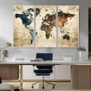 World Map Canvas Print – Detailed Map of the World Wall Art by MyGreatCanvas | Canvas Wall Art Prints | Photo Prints & Wall Decor