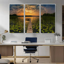 Lake and Flower Wall Art Canvas Print