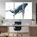Watercolor Whale Wall Art Canvas Print by MyGreatCanvas | Canvas Wall Art Prints | Photo Prints & Wall Decor