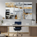 Abstract Painting Canvas Wall Art Print Paint Drip Art Brush