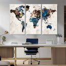 World Map Canvas Print – Framed Travel Map Wall Art for by MyGreatCanvas | Canvas Wall Art Prints | Photo Prints & Wall Decor