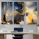Large Abstract Wall Art Print -  Gold and Blue Abstract