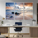 Serene Weather On The Beach Wall Art Canvas Print