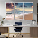 Cloudy Weather Beach Sunset Canvas Print | Sunrise Wall Art by MyGreatCanvas | Canvas Wall Art Prints | Photo Prints & Wall Decor