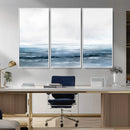 Blue Ocean Abstract Artwork Wall Art Canvas Print