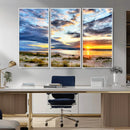 Sunset On The Ocean Wall Art Canvas Print