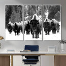 Bison Herd in Snow Wall Art Canvas Print | Rustic Western by MyGreatCanvas | Canvas Wall Art Prints | Photo Prints & Wall Decor