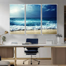 Majestic Ocean Wave Wall Art Canvas | 3 Panel Large Seascape