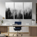 Fogy Forest Canvas Wall Art Print - Mountain Wall Art with
