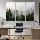 Forest Wall Art Canvas Print | Foggy Forest Wall Art | Pine