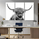 Scottish Highland Cow Cattle Art Print Wall Art Canvas Print by MyGreatCanvas | Canvas Wall Art Prints | Photo Prints & Wall Decor