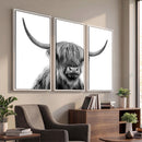 Scottish Highland Cow Cattle Art Print Wall Art Canvas Print