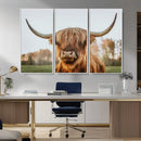 Highland Cow Animal Scottish Cattle Art Print Farmhouse Wall